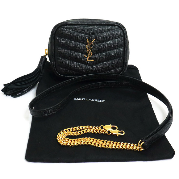 Saint Laurent Chain Paris Black Shoulder Bag - Picture 1 of 9
